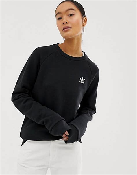 adidas originals essential crew neck sweat in black